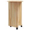 vidaXL Rolkast met Bureau MOSS Heldere Vernis 105,5 x 39 x 74,5 cm