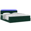vidaXL Ottoman bed met matras en LED's 180x200 cm fluweel donkergroen