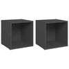 vidaXL Tv-meubelen 2 st 37x35x37 cm bewerkt hout grijs