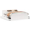 vidaXL Bedframe zonder matras met hoofdbord grenenhout wit 200x200 cm