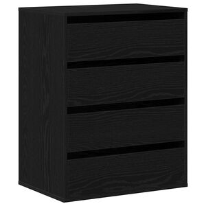 vidaXL Ladenkast met lade Zwart 60 x 41 x 76 cm Bewerkt hout