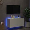 vidaXL Tv-wandmeubel met LED-verlichting 80x35x41 cm wit
