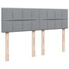 vidaXL Boxspring met matras stof lichtgrijs 140x190 cm