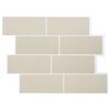 vidaXL Subway Tegel 10 pcs Beige 29 x 21 cm Polyurethaan en PET