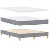 vidaXL Boxspringbed met matras Lichtgrijs 140 x 190 cm Stof
