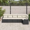 vidaXL Tuin Sofa Set Zwart poly rattan