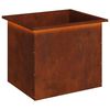 vidaXL Plantenbak met led Roestkleurig 50 x 60 x 48 cm weervast staal