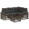 vidaXL Tuinbankenset 5 st 4-zits Grijs en Donkergrijs poly rattan