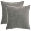 vidaXL Kussensloop 2 st HEERLEN Donkergrijs 35 x 35 cm Chenille Stof