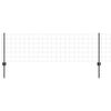 vidaXL Euro-hek met palen 10 x 0,6 m PVC-Coated Staal Grijs Mesh