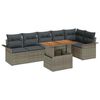 vidaXL Tuinbankenset 7 st Grijs poly rattan