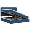 vidaXL LED Opslagbed met Matras Blauw 160 x 200 cm Stof