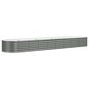 vidaXL Plantenbak 368x80x36 cm gegalvaniseerd staal grijs