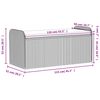 vidaXL Opbergbankje met kussen 115x51x52 cm poly rattan bruin
