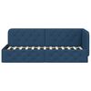 vidaXL Hoekbedframe met hoofdeinde Blauw 80 x 200 cm Stof