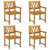 vidaXL Tuinstoelen 4 st Naturel Massief Acaciahout