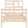 vidaXL Bedframe met hoofdbord massief hout
