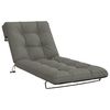 vidaXL Ligstoel Kussen VIANEN 100% Polyester Grijs 200 x 80 x 8 cm