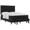 vidaXL Boxspringbed met hoofdeinde Zwart 160 x 200 cm Stof