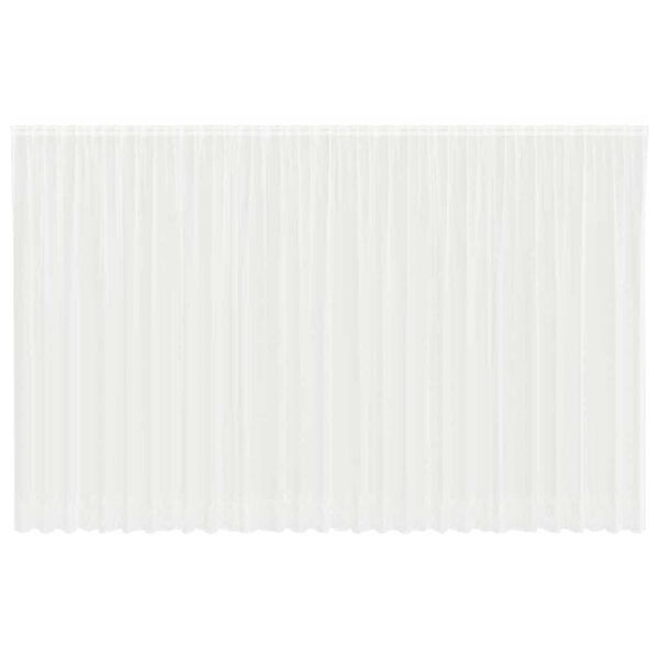 vidaXL Kantgordijn met gordijnen Bloemen Wit 260x750cm Polyester