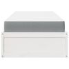 vidaXL Bed met matras massief grenenhout wit 90x200 cm
