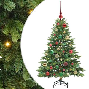 vidaXL Kunstkerstboom met 150 LED met standaard Groen 120 cm PE en PVC