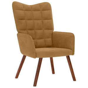 vidaXL Relaxstoel fluweel bruin