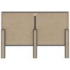 vidaXL Boxspring stof donkergrijs 140x200 cm