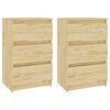 vidaXL Nachtkastjes 2 st 40x29,5x64 cm massief grenenhout