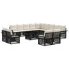 vidaXL Tuinbankenset 14 st Zwart en Cream Wit poly rattan