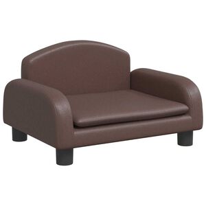 vidaXL Hondenmand 50x40x30 cm kunstleer bruin