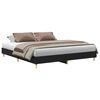 vidaXL Bedframe Zwart Eiken 203 x 203 x 25 cm Bewerkt hout