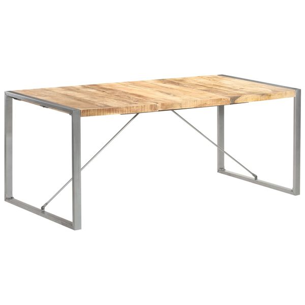 vidaXL Eettafel 180x90x75 cm massief ruw mangohout