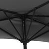 vidaXL Balkonparasol half met aluminium paal 270x144 cm antraciet