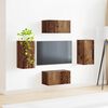 vidaXL Tv-meubelset 4 pcs Oudhout Bewerkt hout