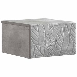 vidaXL Wandbeugel Bedkast Betongrijs 49 x 34,5 x 20 cm Bewerkt hout