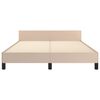 vidaXL Bedframe met hoofdbord kunstleer cappuccinokleurig 140x200 cm
