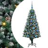 vidaXL Kunstkerstboom Groen 150 cm PVC en Staal en Plastic