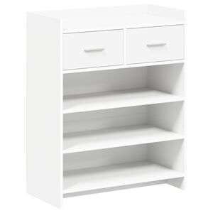 vidaXL Schoenenkast met lade Wit 73,5 x 36 x 92 cm Bewerkt hout