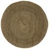 vidaXL Vloerkleden Zwart &Oslash; 180 cm Jute