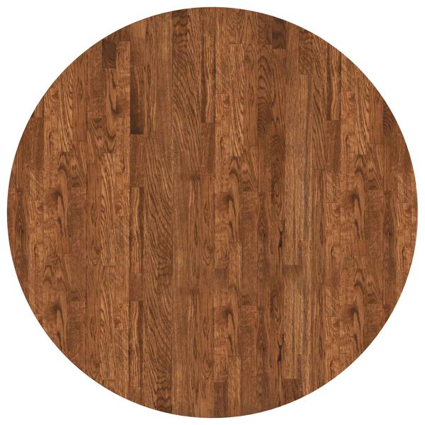 vidaXL Tafelblad Licht Bruin &Oslash; 90 x 4 cm Massief Eikenhout