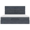 vidaXL Ottoman bed met matrassen en LED's 160x200cm fluweel