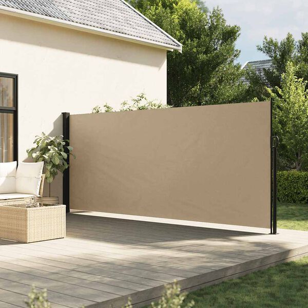 vidaXL Windscherm uittrekbaar 160x600 cm beige