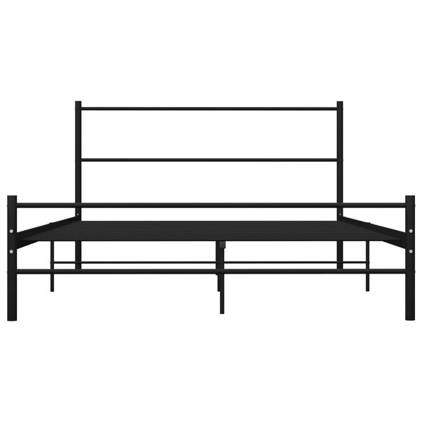 vidaXL Bedframe metaal zwart 120x200 cm