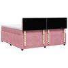 vidaXL Boxspring met matras fluweel roze 180x200 cm