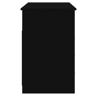 vidaXL Bureau met lades 102x50x76 cm bewerkt hout zwart