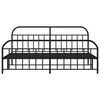 vidaXL Bedframe met hoofd- en voeteneinde metaal zwart 193x203 cm