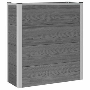 vidaXL Verhoogde plantenbak Grijs 75 x 30 x 82 cm WPC en Aluminium