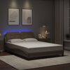 vidaXL Bedframe met LED zonder matras "Zadar" cappuccino 120x200 cm