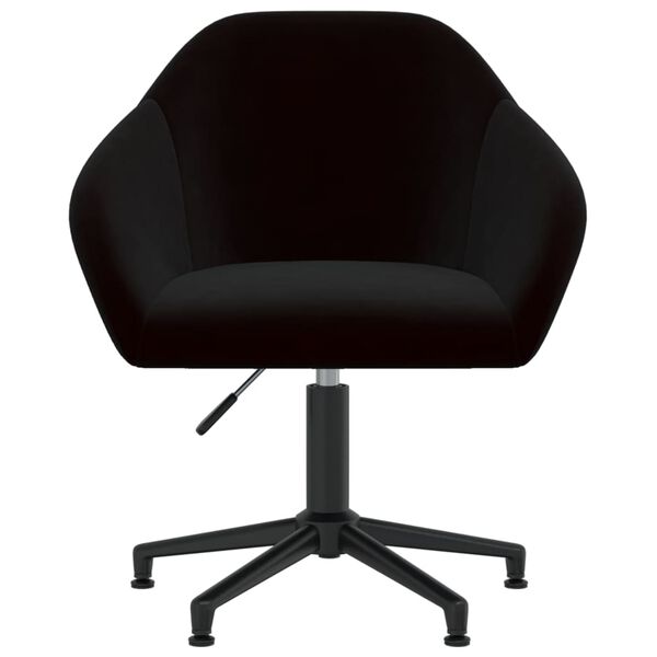 vidaXL Eetkamerstoelen 6 st draaibaar fluweel zwart